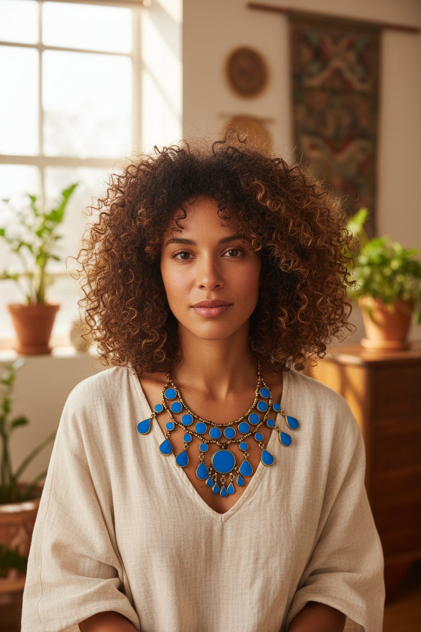 Collana afgana ACQUA