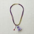 Collana bicolor verde viola sardina nappina