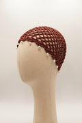 Cappello in uncinetto con perline e lurex