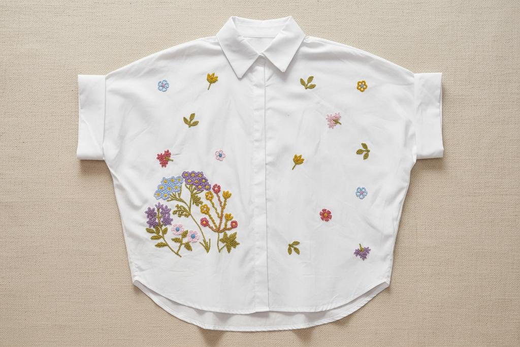 Embrodery Flower shirt