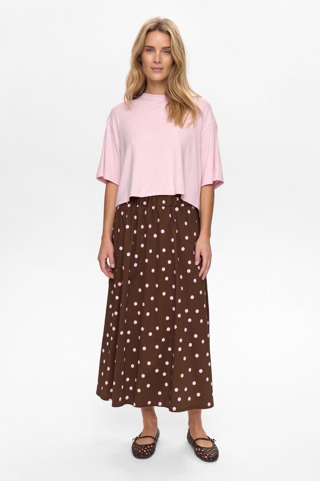 DOT BROWN SKIRT