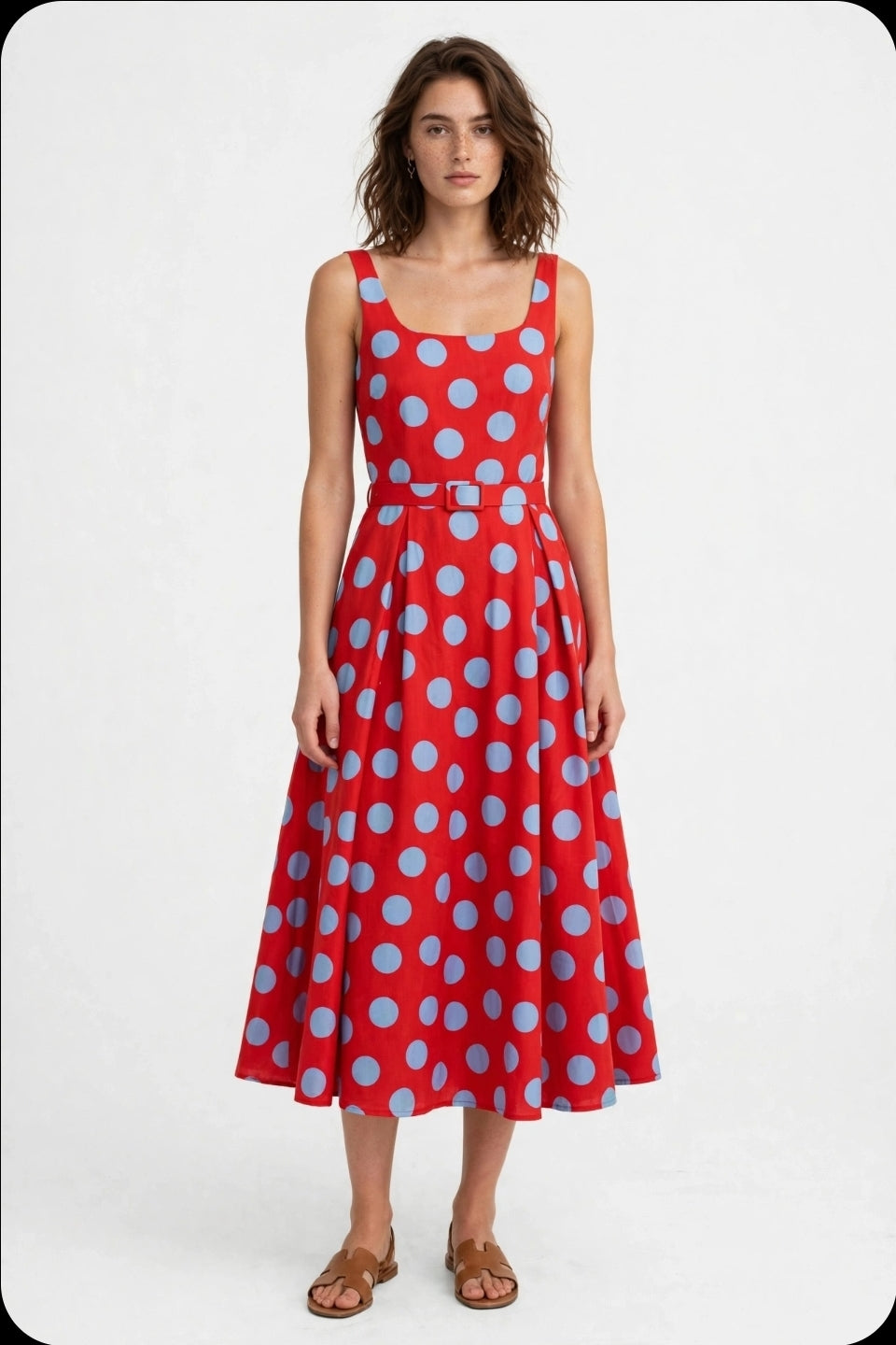 Red polka dot Dress
