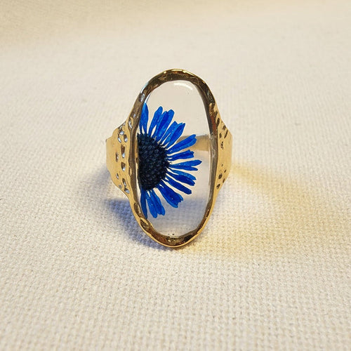 Anello " Daisy blue "