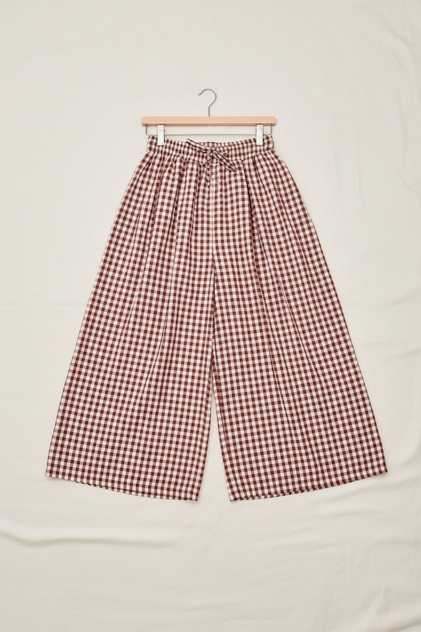 Pantalone check con elastico