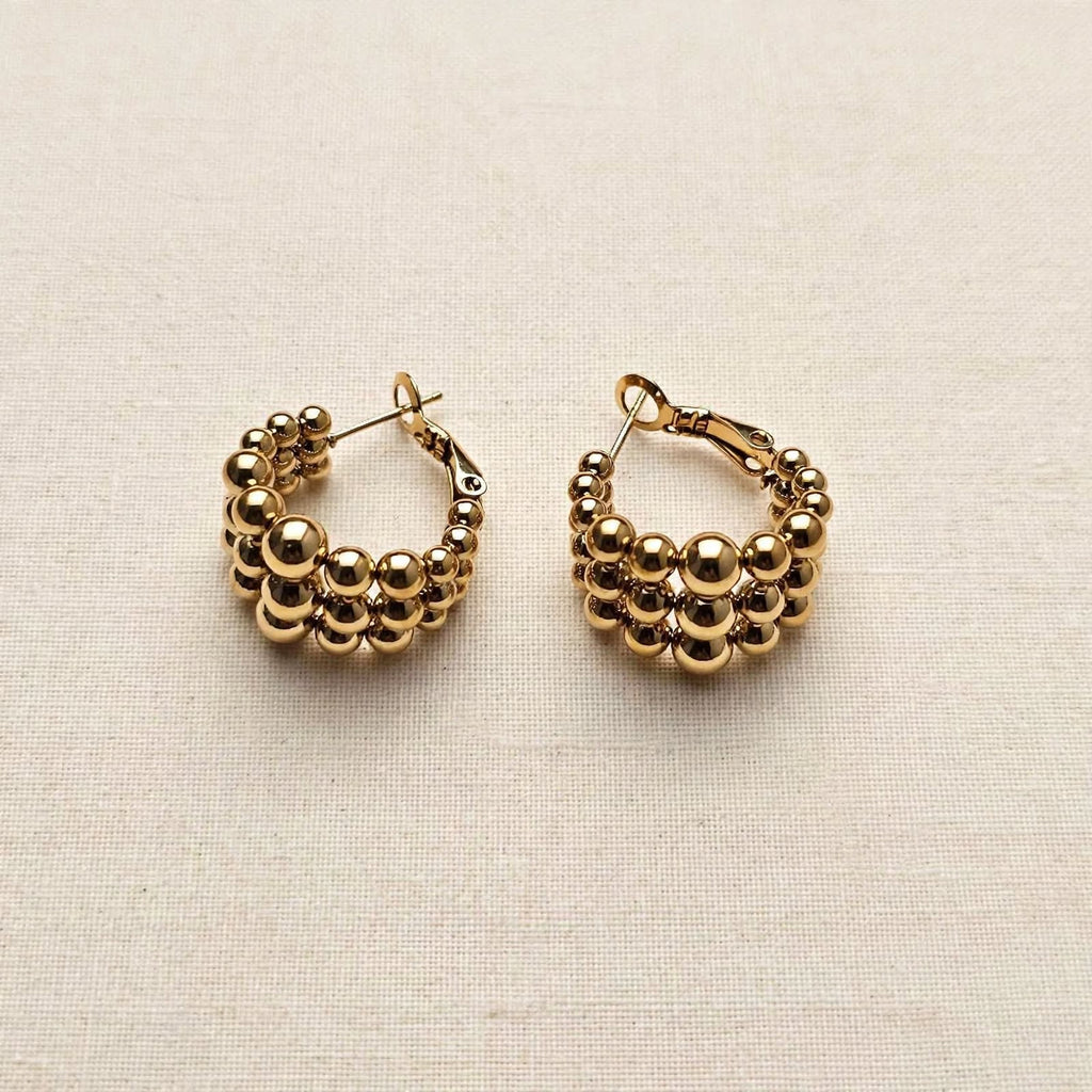 Orecchini Cerchio Bubble Gold - Hoop a Bolle Dorati