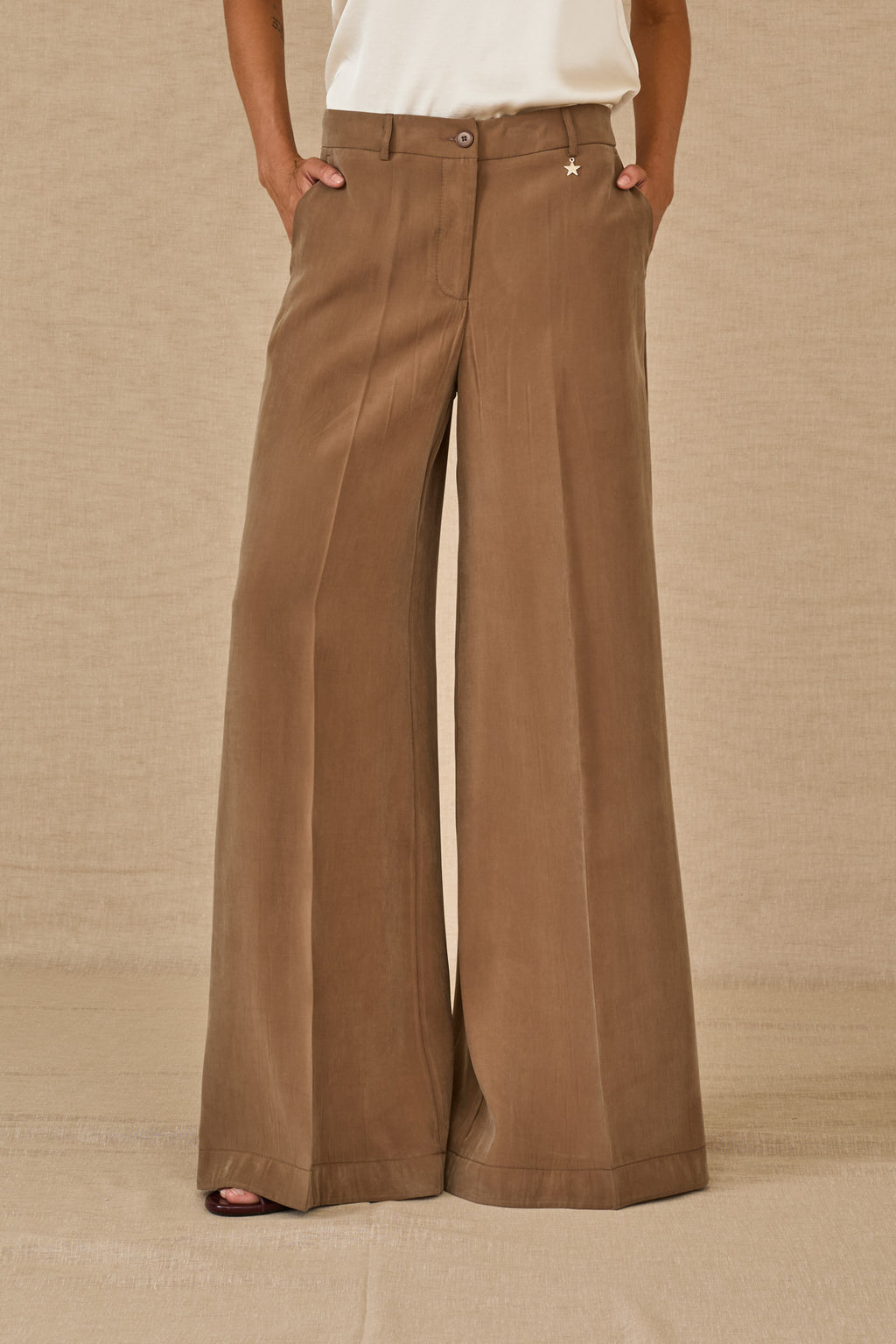 Pantalone fluido a palazzo