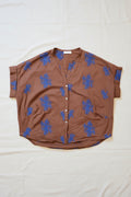 Blusa motel ricami blu