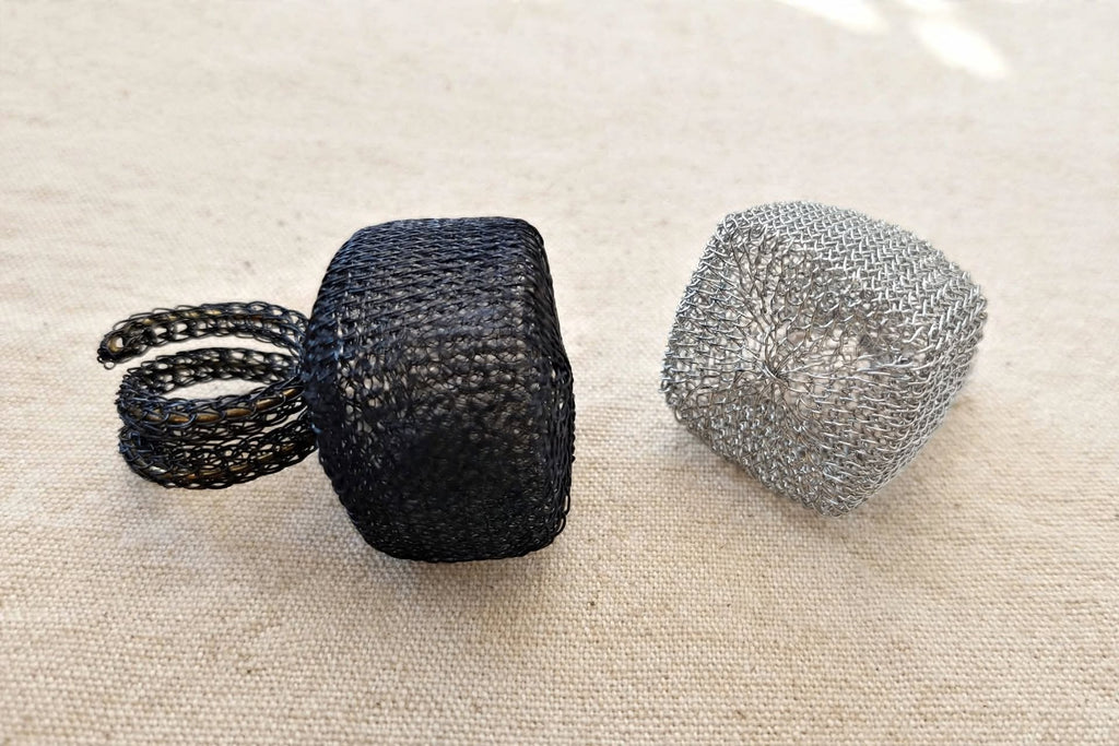 CUBE 01 - Anello Oversize Regolabile | Anello Scultura Fatto a Mano