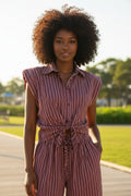 Camicia righe con spalline strutturate
