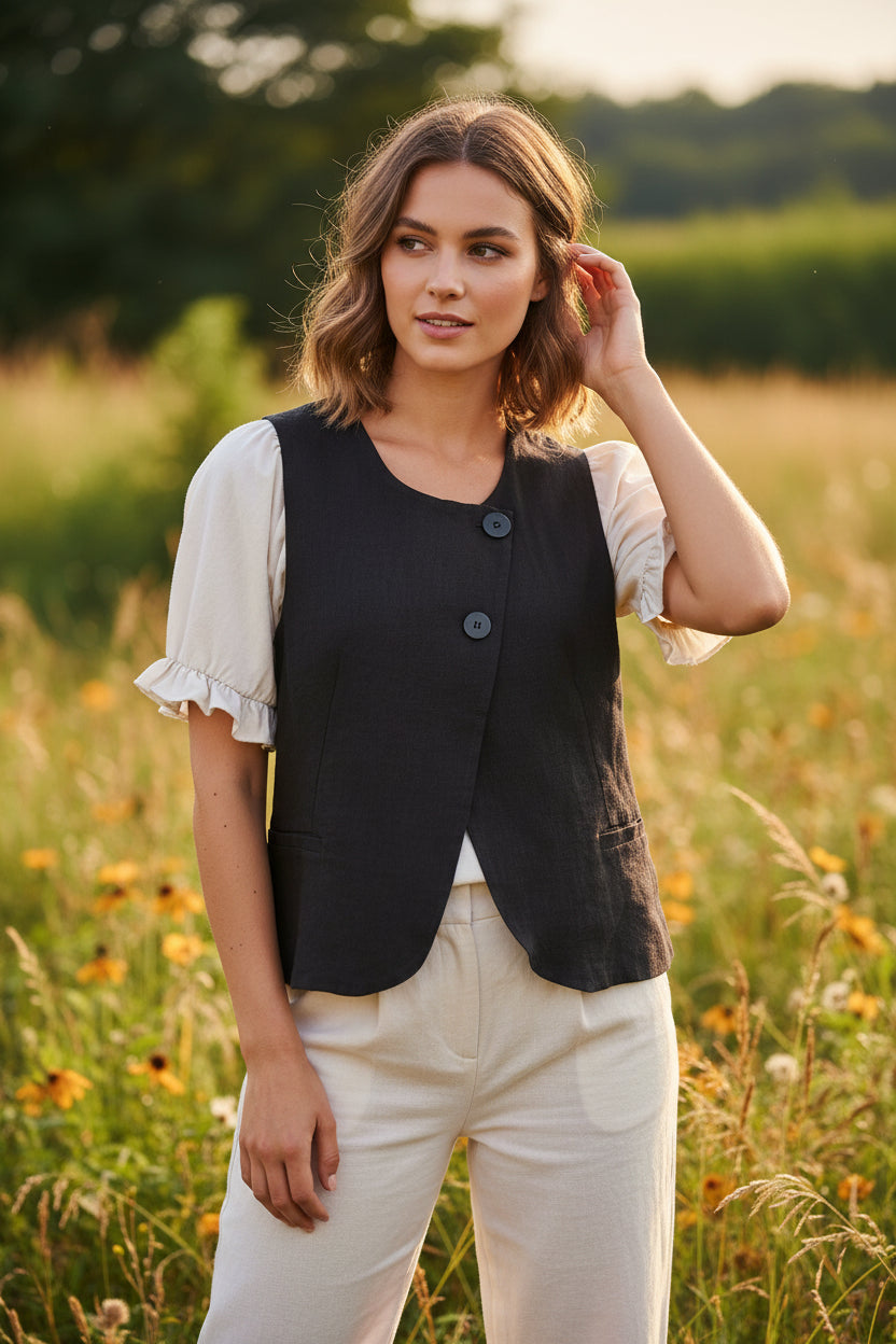 Gilet nero lotte