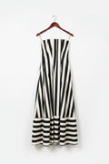 Vestito fascia a righe bianco nero