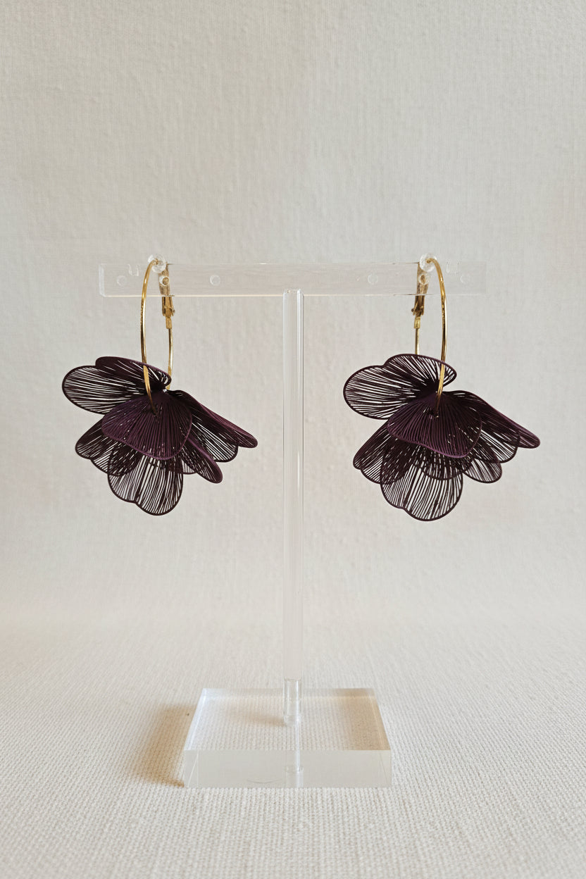 Orecchini " petalosi winetasting"