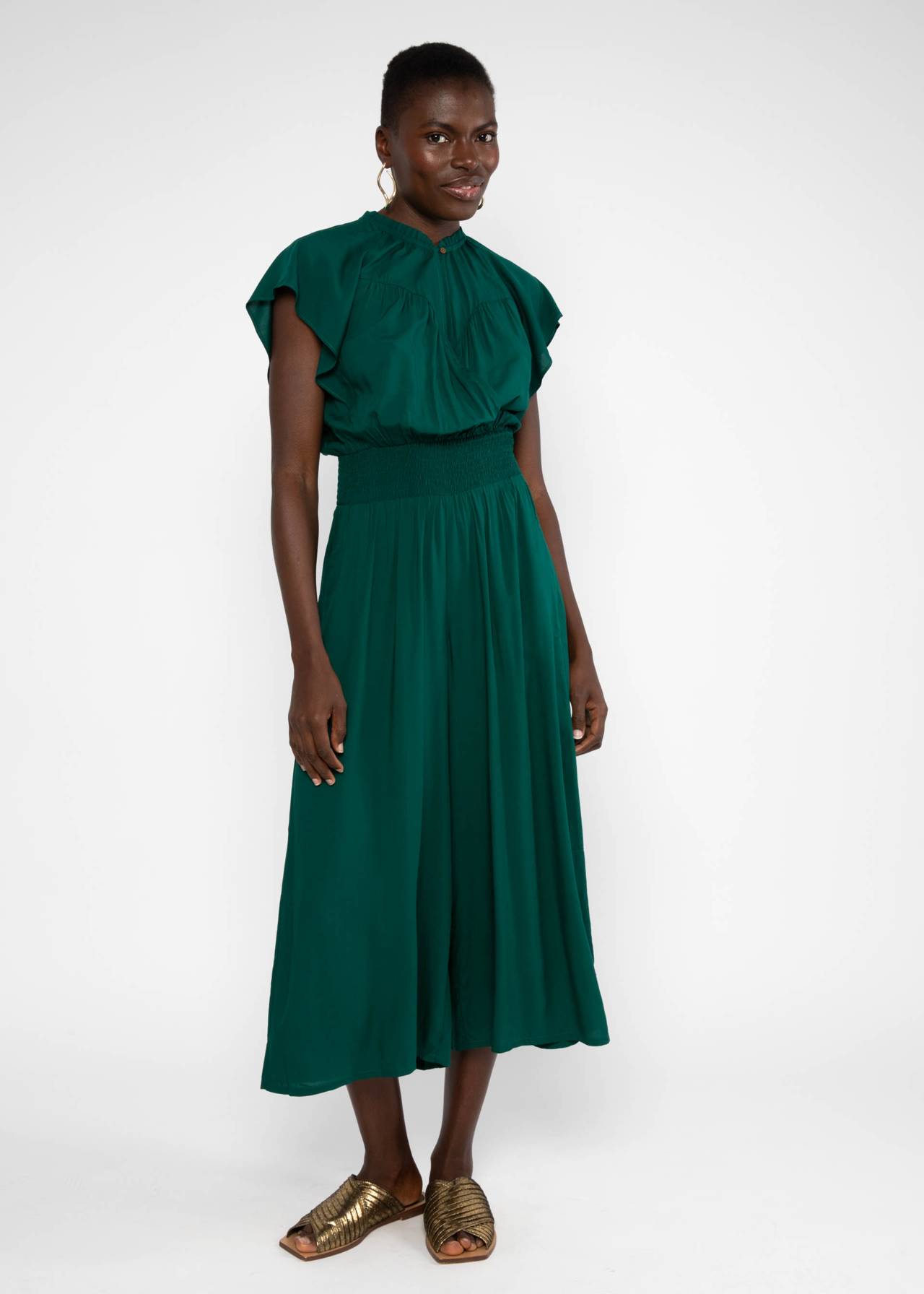 Jumpsuit love green