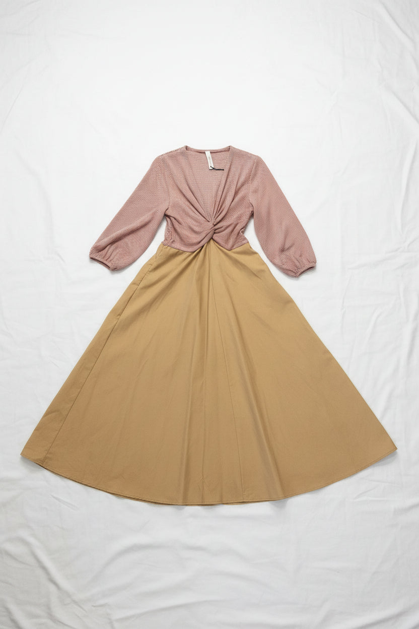 Red stripe dress