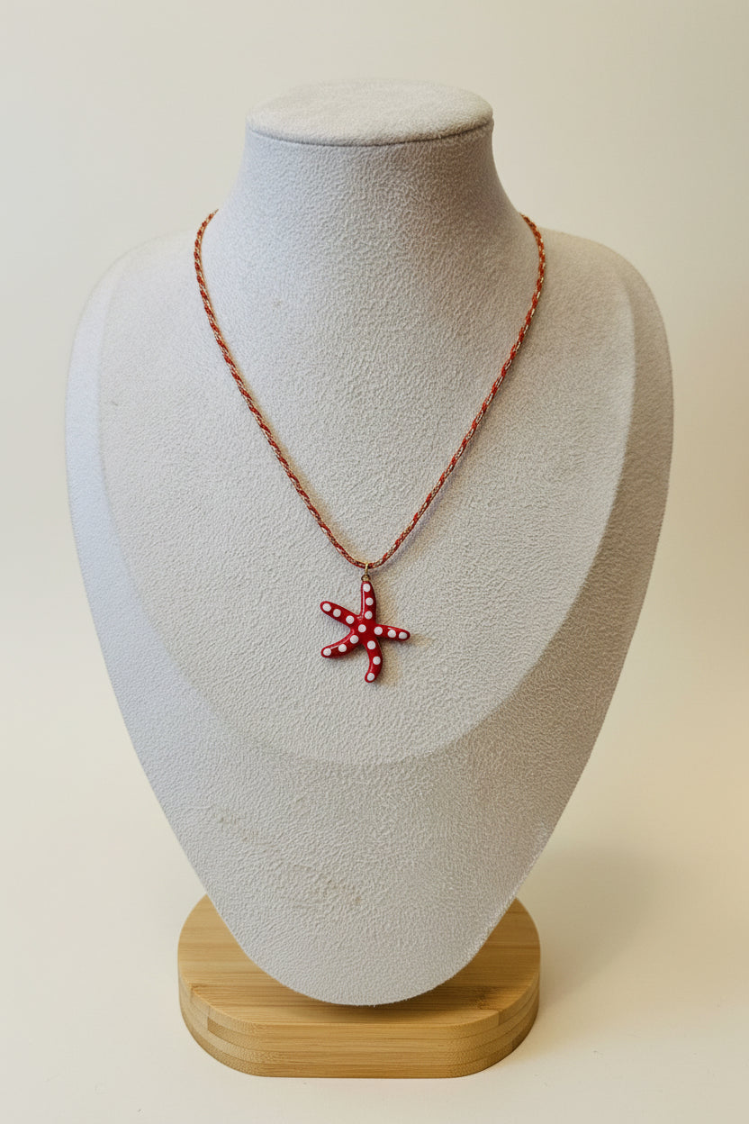 Collana stella marina rossa 🌟