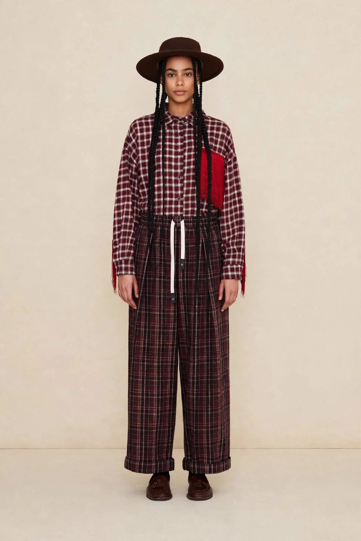 Camicia quadri con frange
