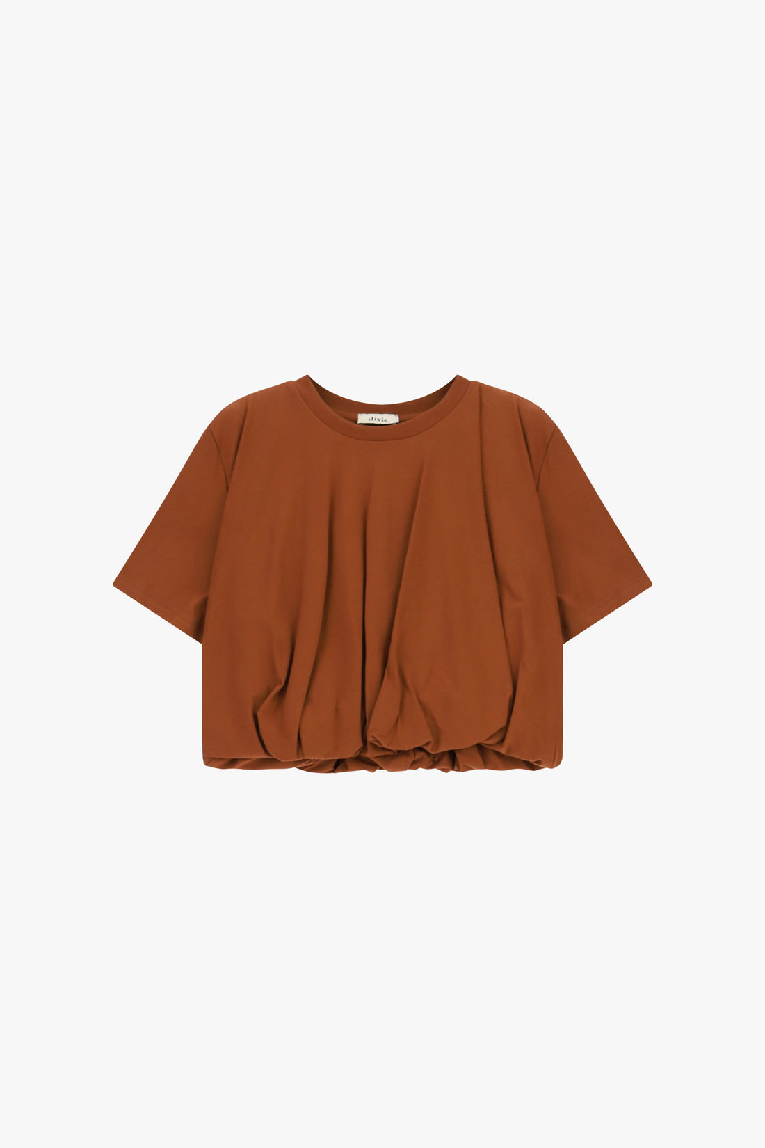 T-shirt corta con arricciatura sul fondo