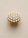 Anello Mamma Mia - Cupola Perle Bianche & Oro