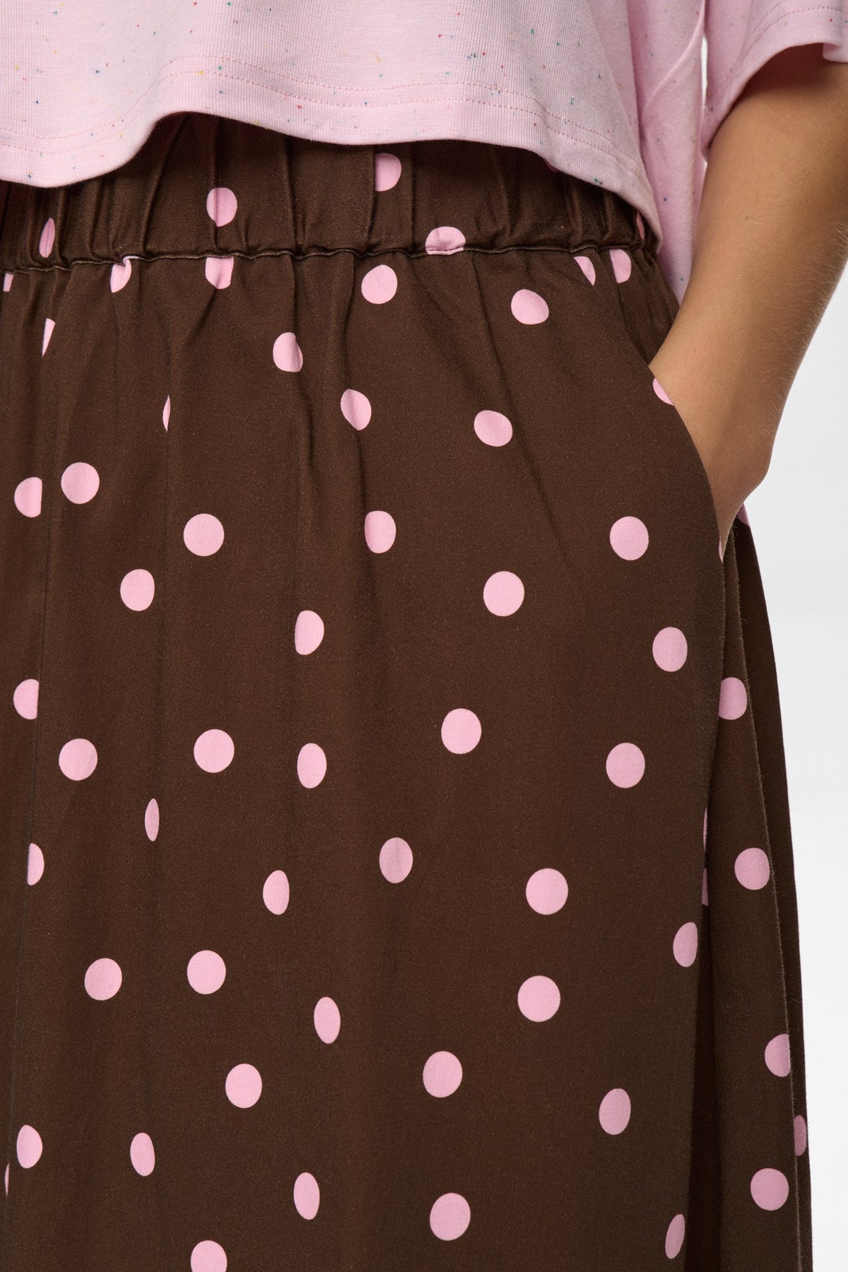 DOT BROWN SKIRT
