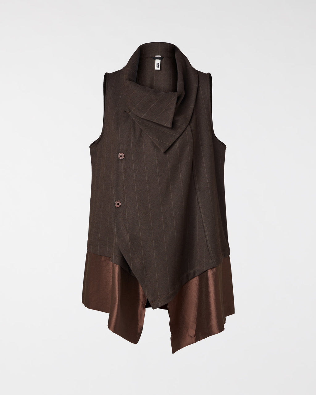 GILET GESSATO CON ORLO IN RASO