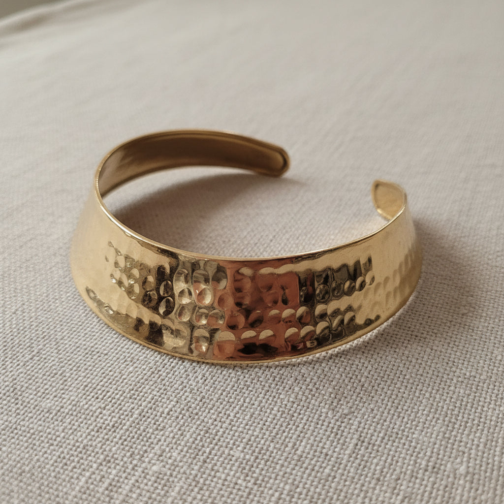 Choker Rigido Martellato - Altezza 3,5 cm