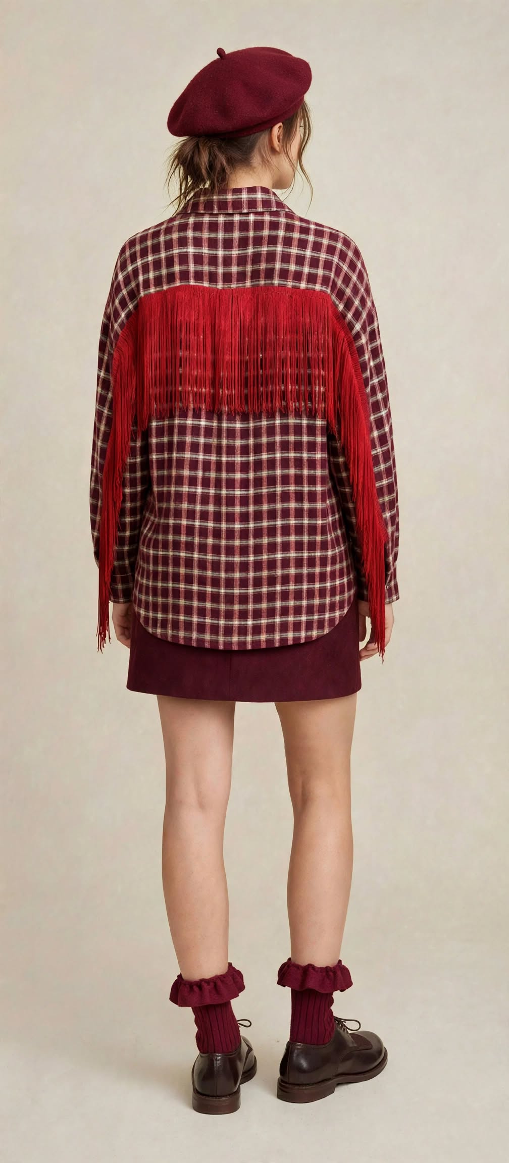 Camicia quadri con frange