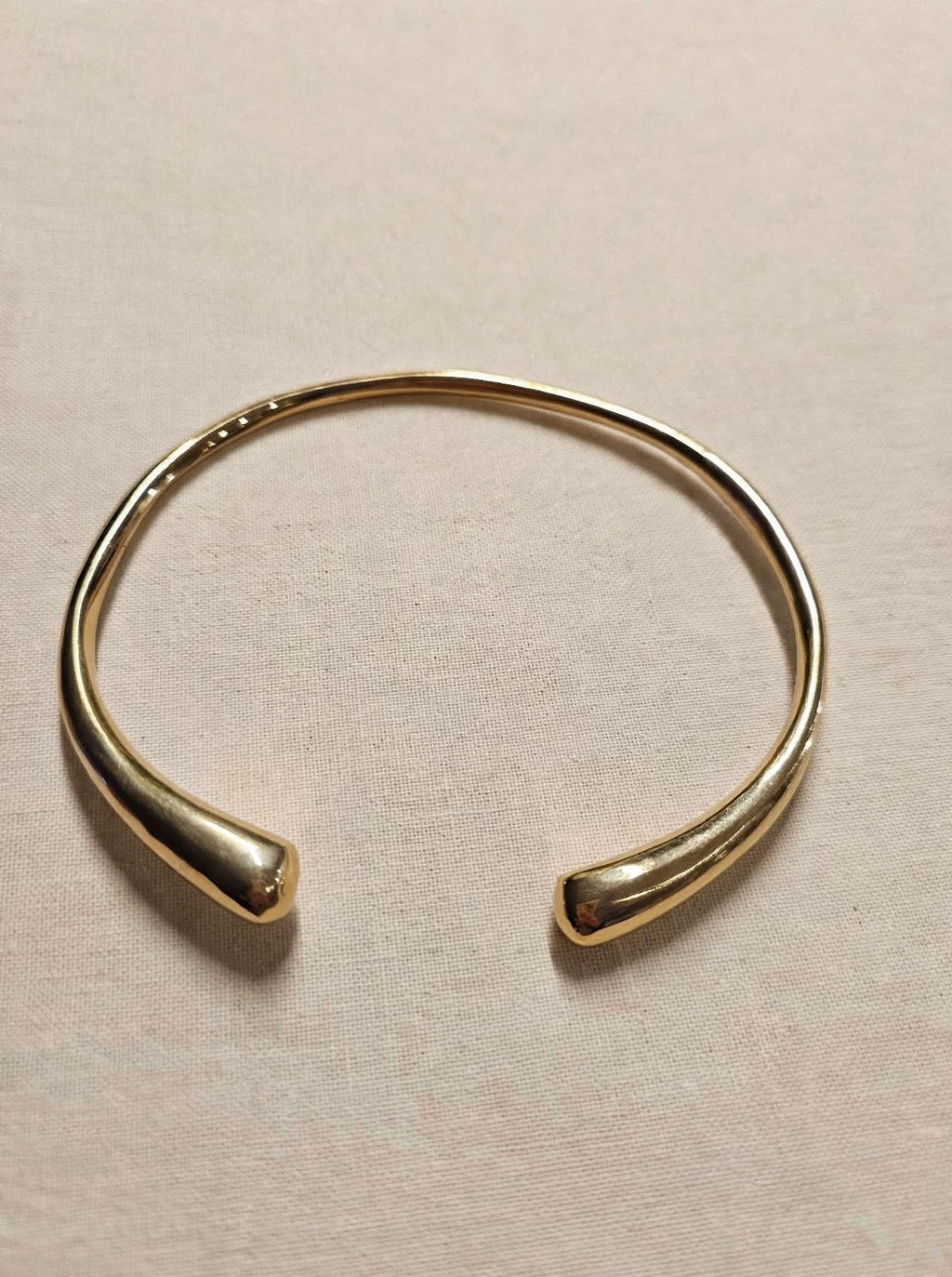 Choker Rigido Torque Bombato - Ottone Dorato