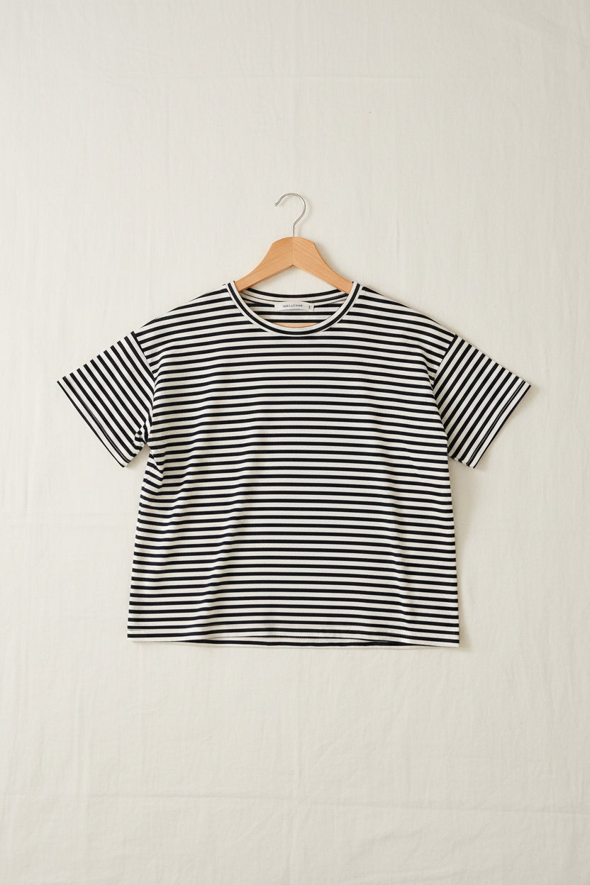 T -shirt scatoletta righe " Marghe"