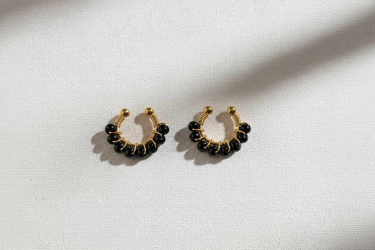 Ear cuff " noir "