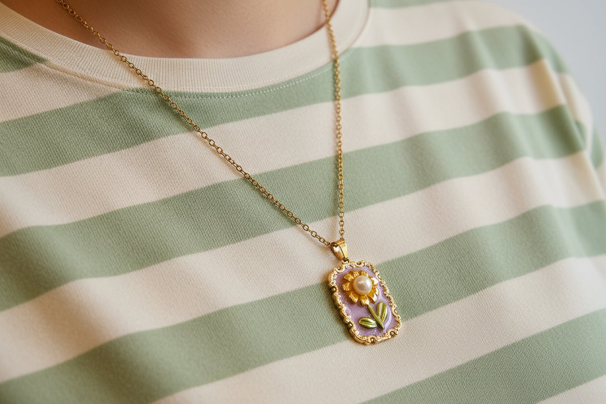 Sunflower necklace