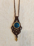 NEELA – Collana Choker Macramè con Apatite Blu