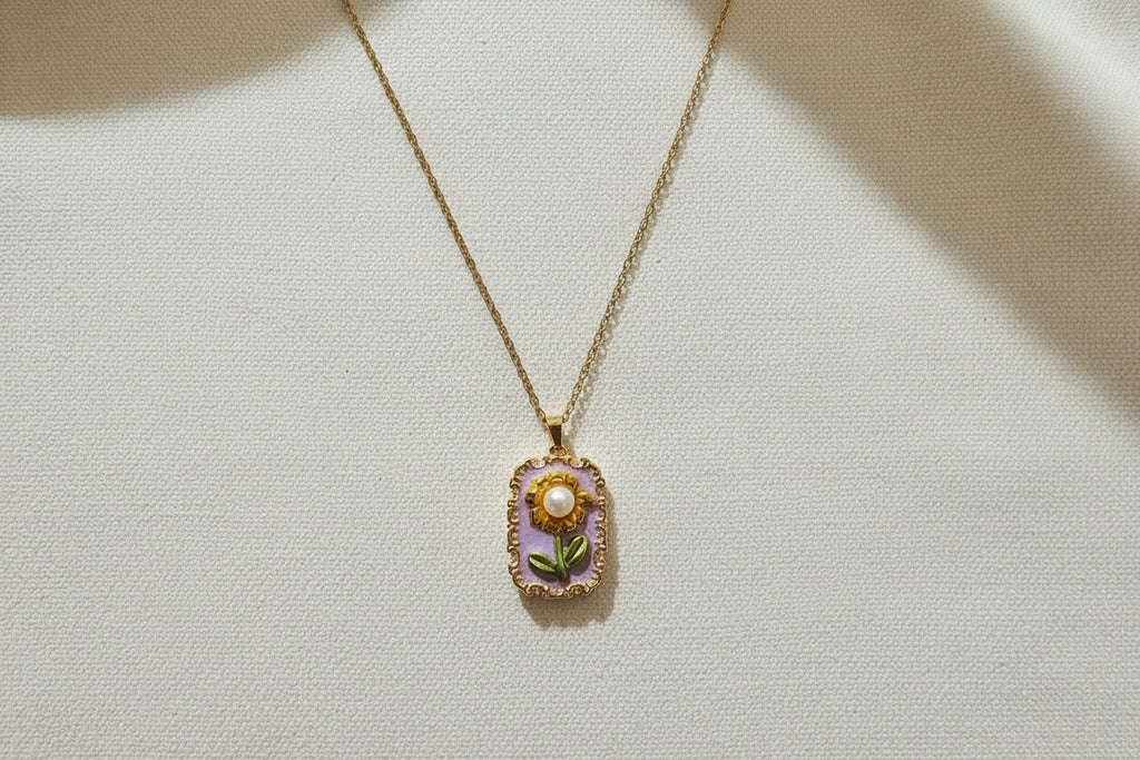 Sunflower necklace