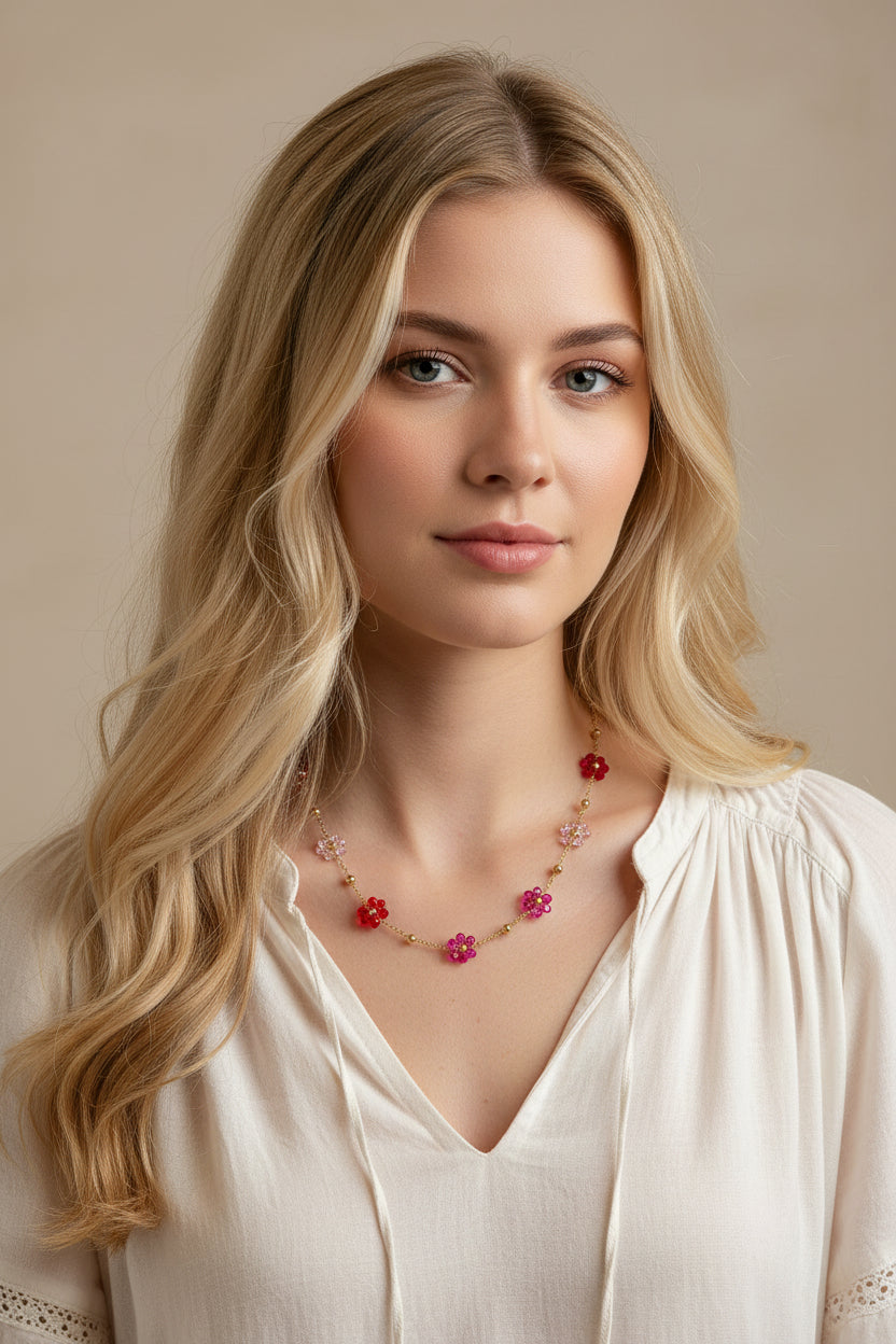 Collana in macramé rosa 🩷