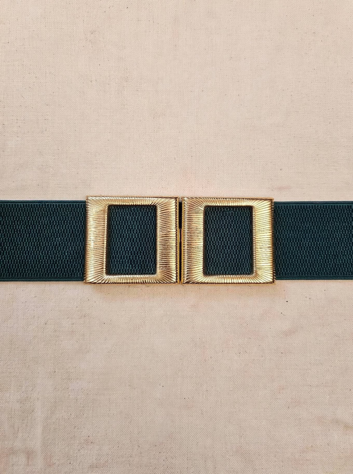 COLLEZIONE QUADRA - Cinture Elastiche Doppia Fibbia Oro