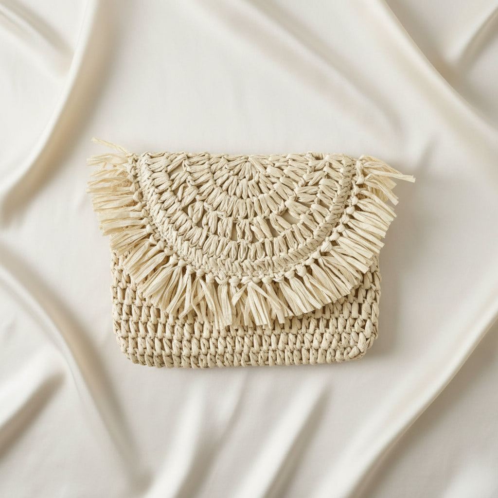 Borsa bohemien chic senza tracolla.