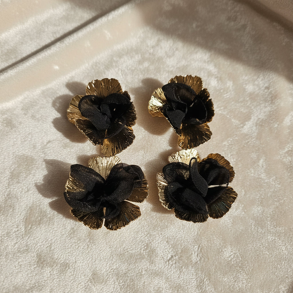Orecchini " Flora" Black
