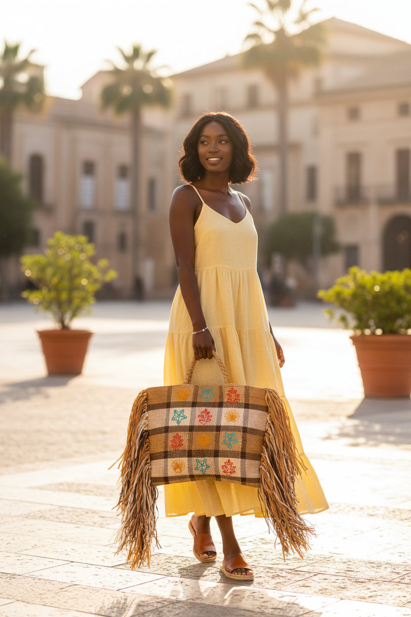 Borsa summer con frange