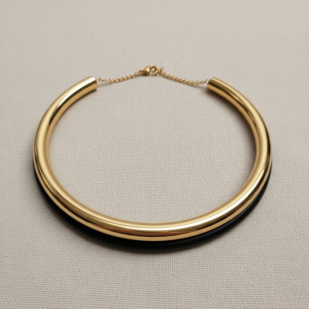 Collana " Cleo " snake tubolare grande