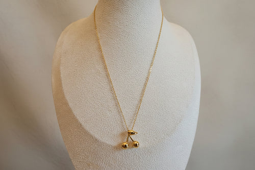 "golden cherry" necklace