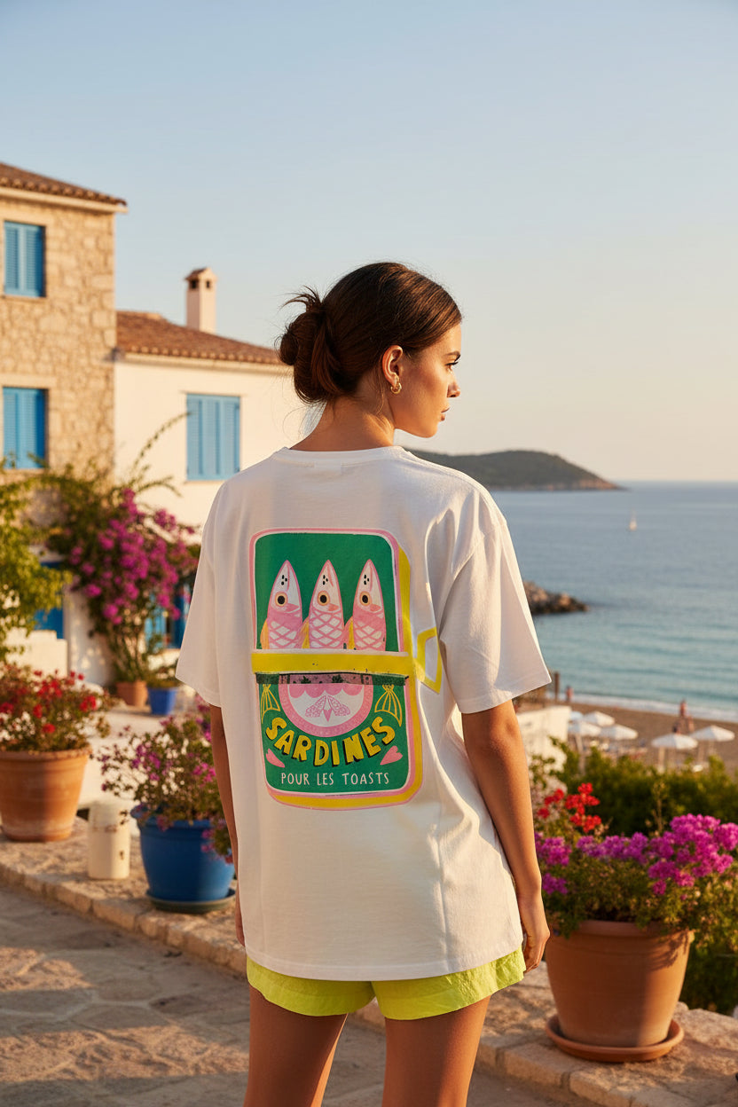 Tee sardine bianca