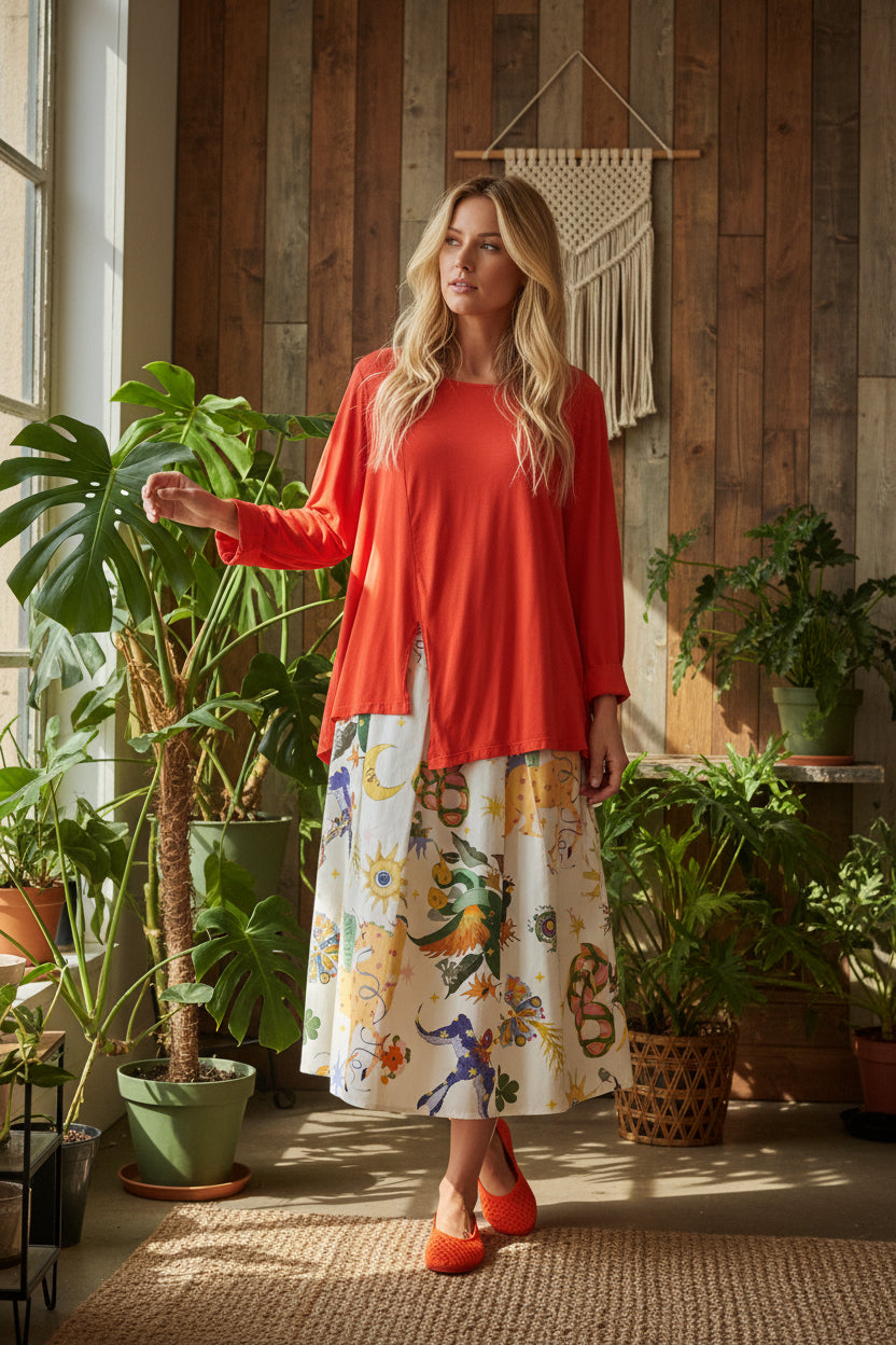 "Coral" Top