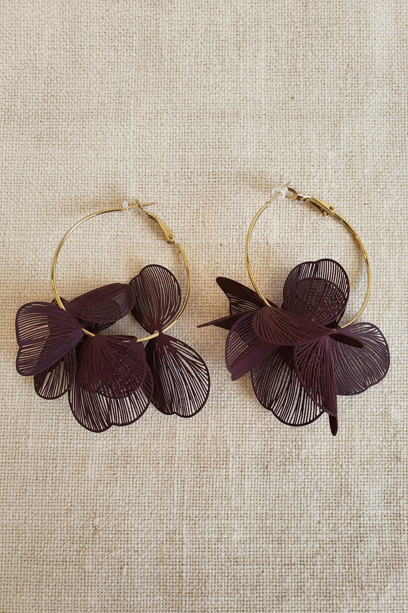 Orecchini " petalosi winetasting"