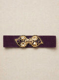 CINTURA ELASTICA BAROCCO AMETHYST - Prugna Bordeaux con Fibbia Gioiello Oro