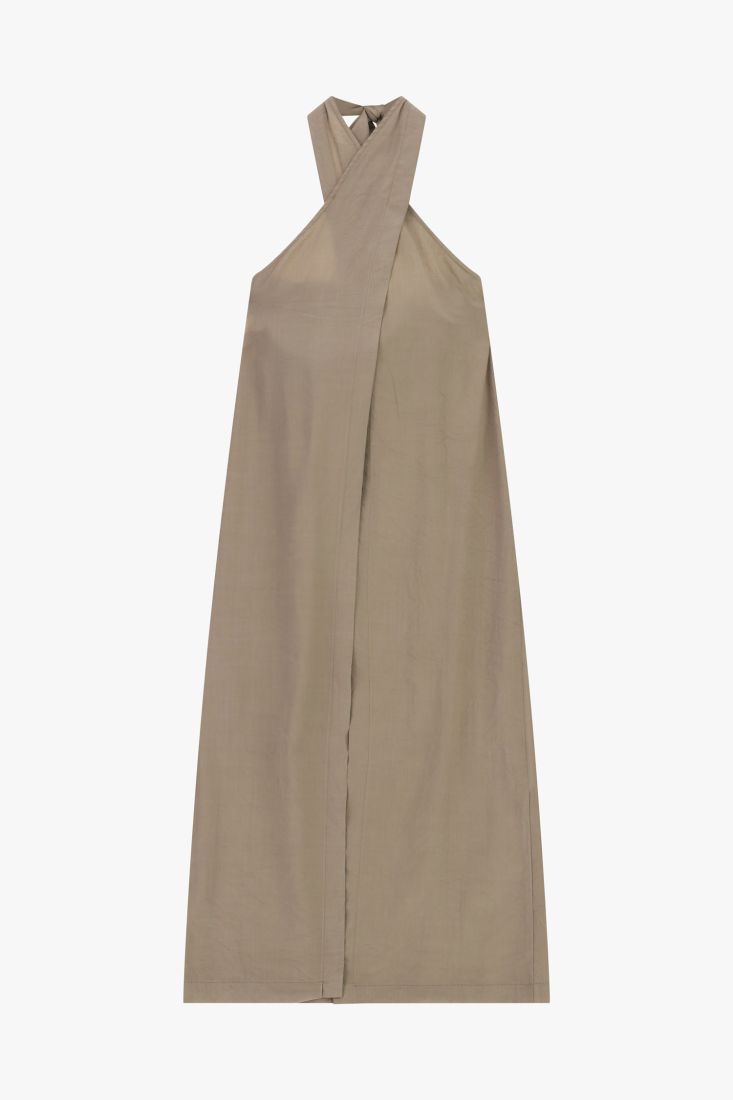 Top lungo incrociato senza maniche halter