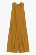 Jumpsuit  lunga  senza maniche con pannello frontale ampio