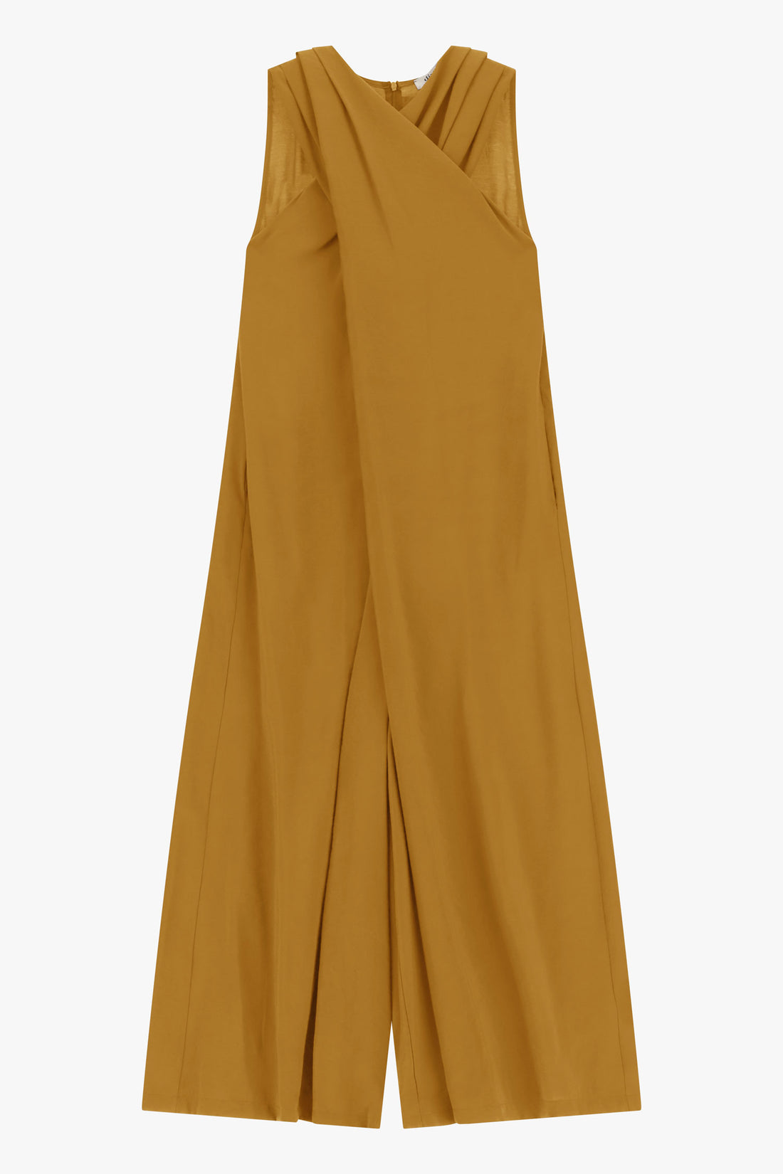 Jumpsuit  lunga  senza maniche con pannello frontale ampio