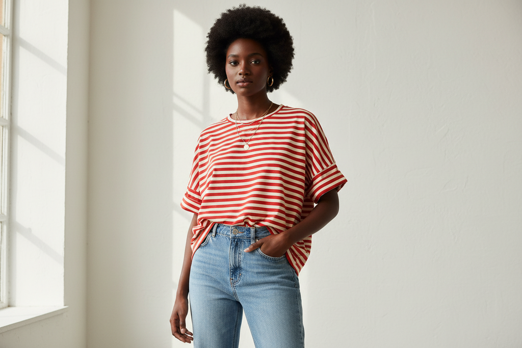 T-shirt Rosso & Panna