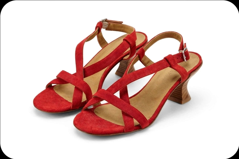 Audley Suede passion red
