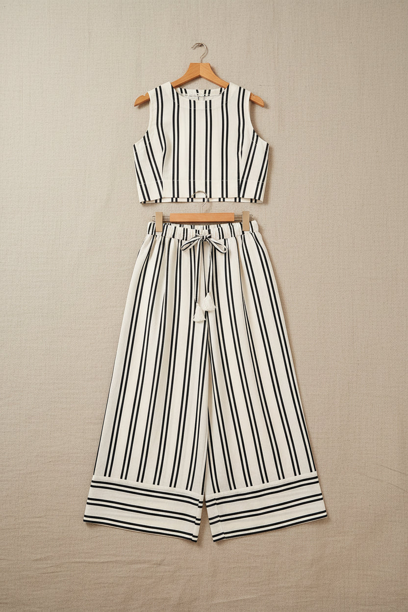 Pantalone palazzo rigato