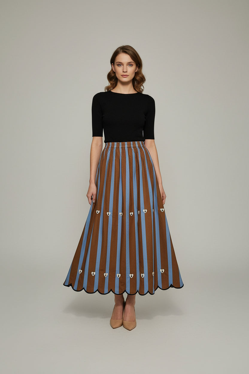 New Boho Brown Skirt